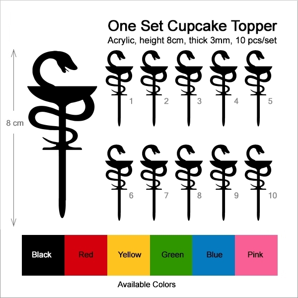 Pharmacy Caduceus Medical Cupcake