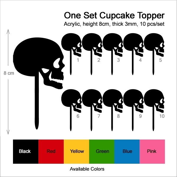 Skull Head Cupcake