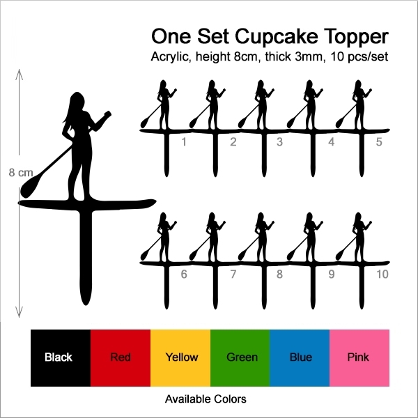Stand Up Paddle Board Girl Cupcake