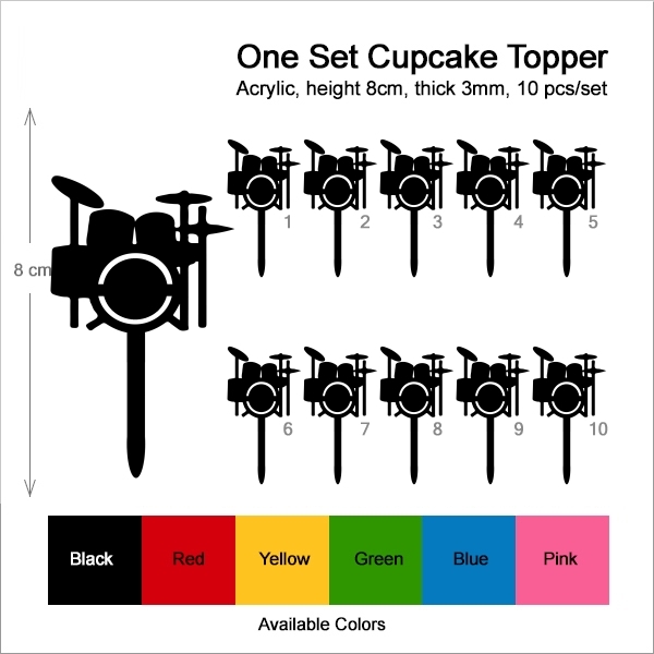 Drum Set Cupcake