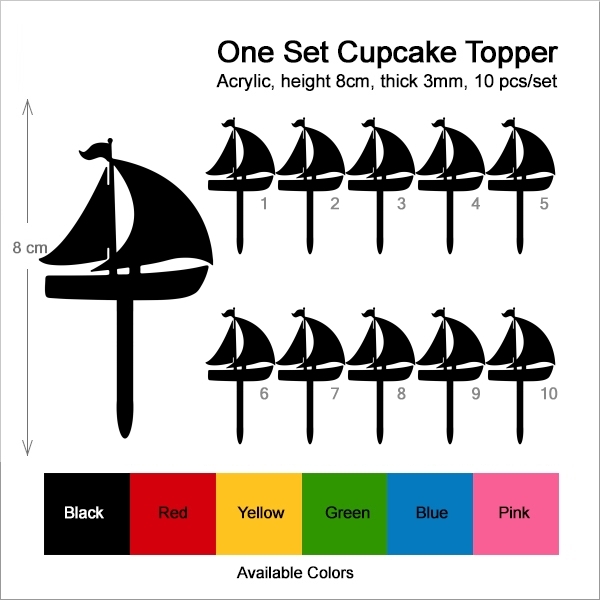 Sailing Yacht Boat Cupcake