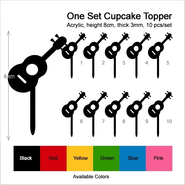 Ukulele Classic Music Guitar Cupcake