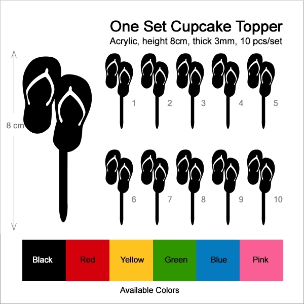 Flip Flop Beach Sandals Cupcake