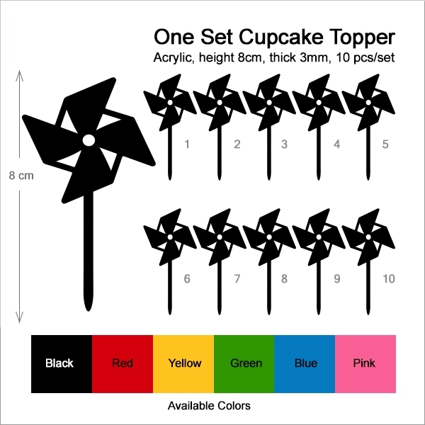 Paper Windmill Cupcake