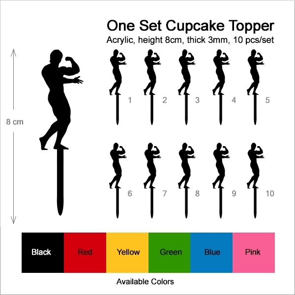 Muscle Fitness Man Cupcake