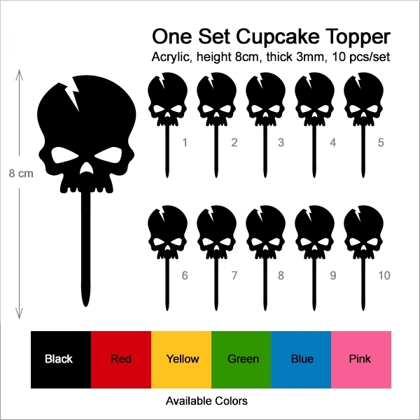 Broken Skull Cupcake