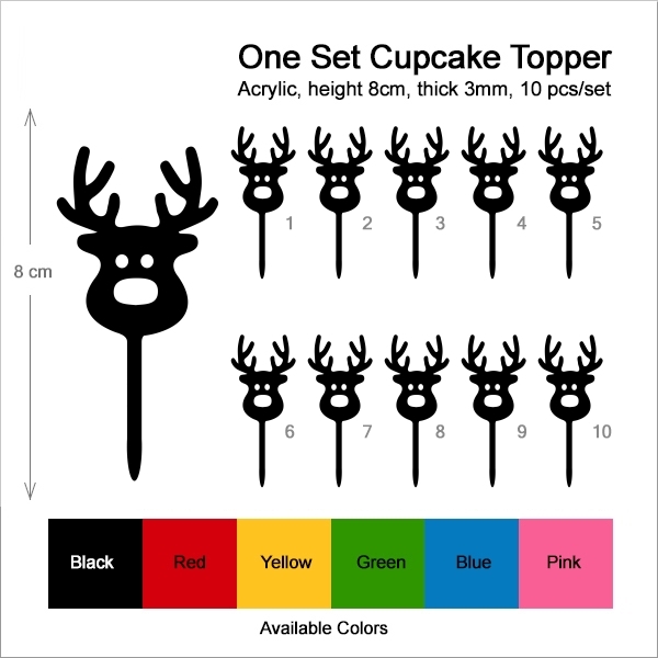 Cute Reindeer Xmas Cupcake