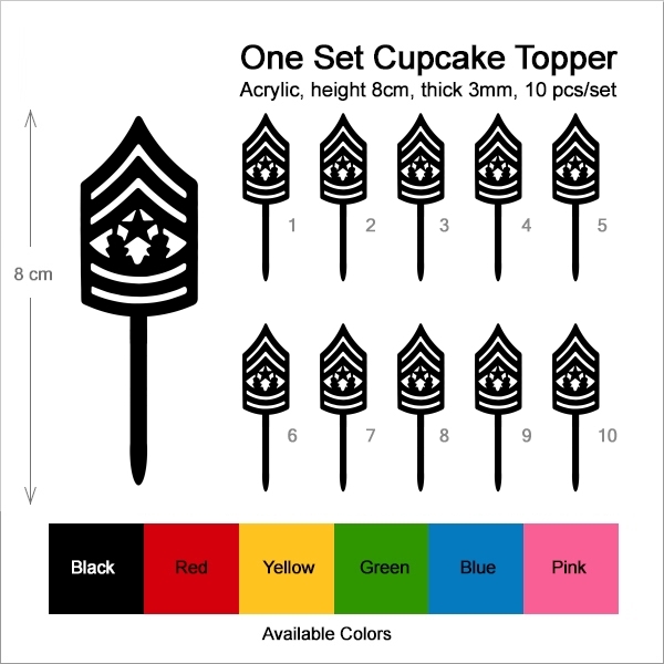 CSM Military Badge Cupcake