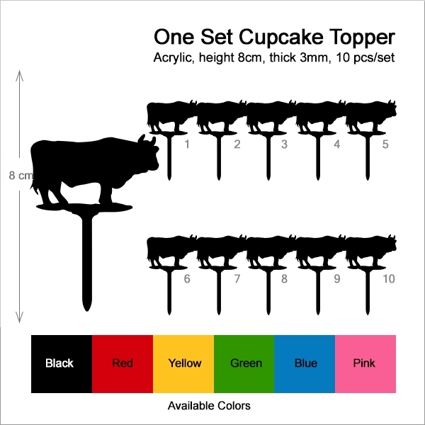 Cow Barn Yard Animal Farm Cupcake