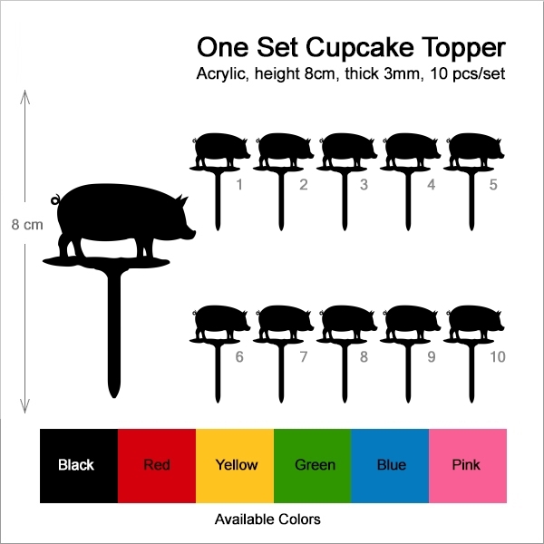 Pig Barn Yard Animal Farm Cupcake