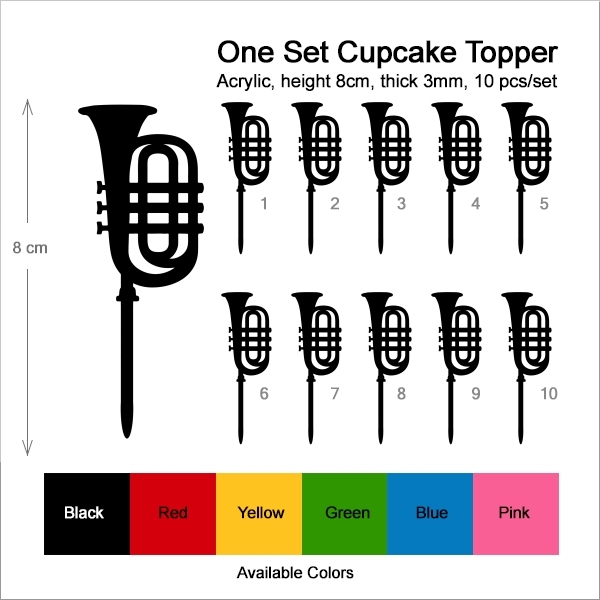 Cornet Music Instrument Cupcake