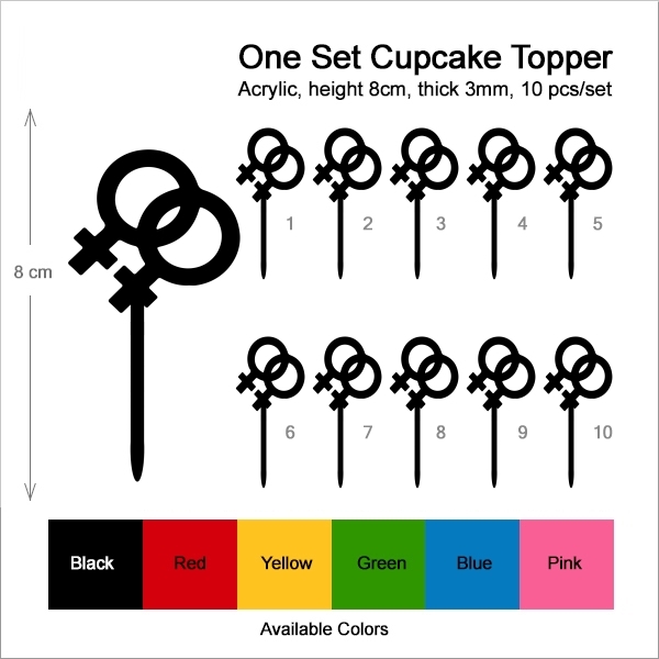 Lesbian Couple Symbol Cupcake