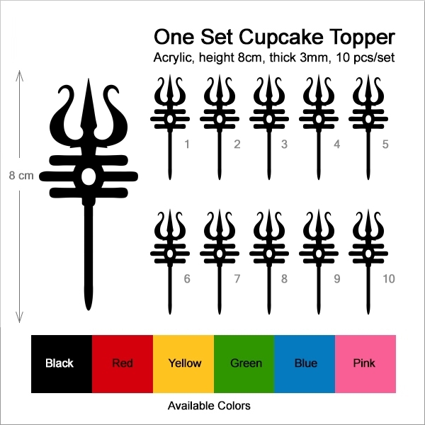 Trishula Shiva Trident Cupcake