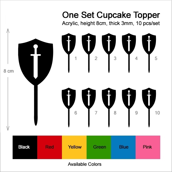 Shield Sword Cupcake