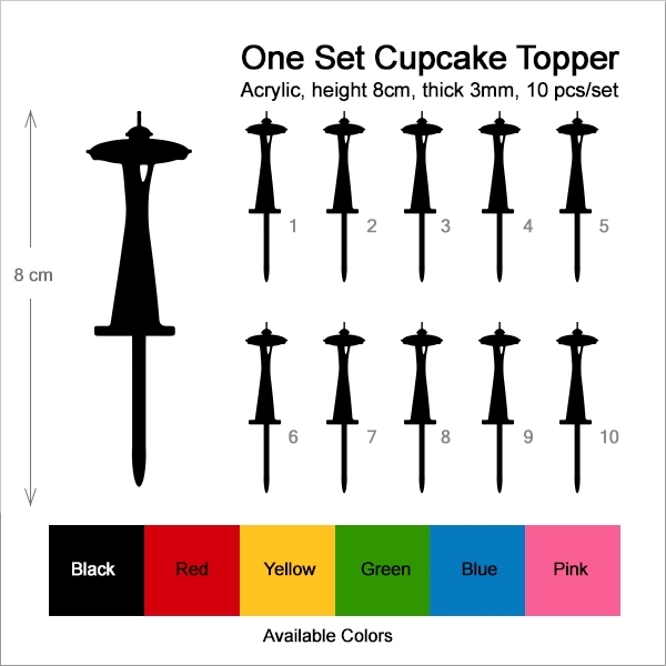 Seattle Space Needle Cupcake