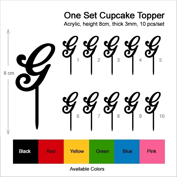 Alphabet G Cupcake