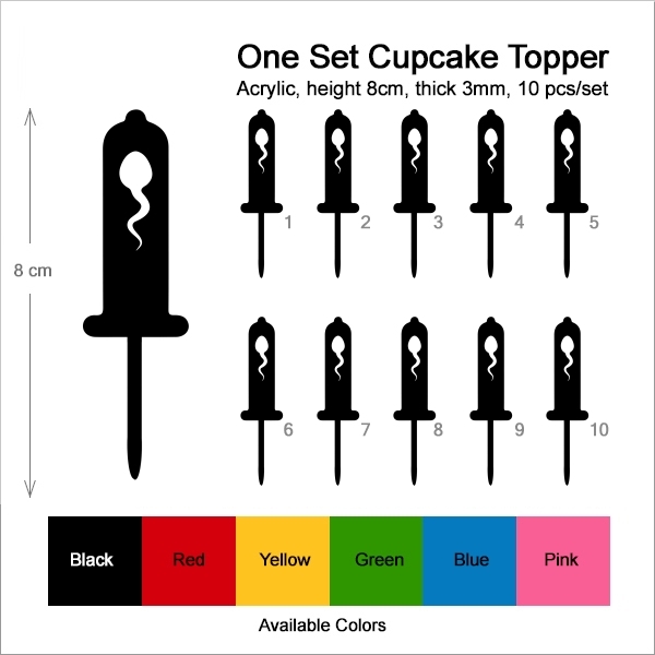 Condom Sex Sperm Cupcake