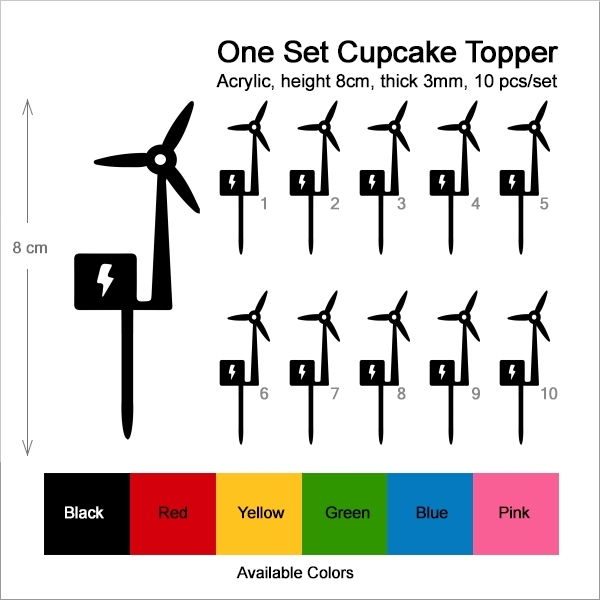 Wind Power Energy Cupcake