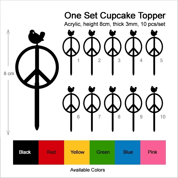 Woodstock Bird Peace Cupcake