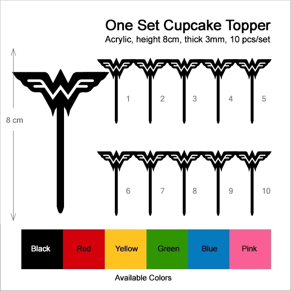 Wonder Woman Logo Cupcake