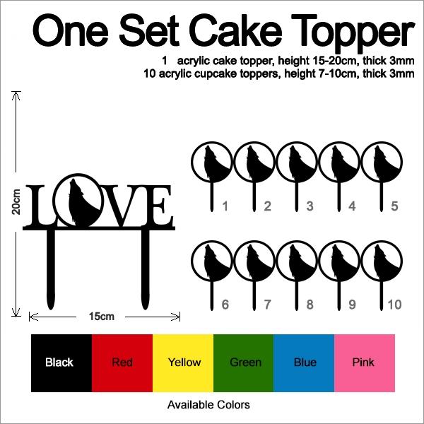 Desciption Love Wolf Cupcake