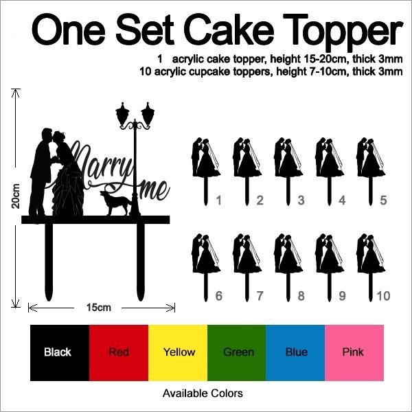 Desciption Marry Me Bride and Groom Cupcake