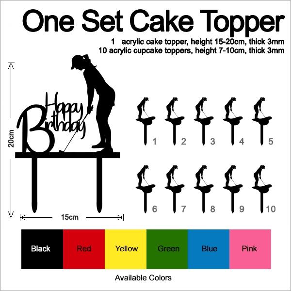 Desciption Happy Birthday Golf Putt Cupcake
