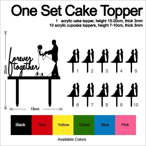 Desciption Forever Together Marry Bride Groom Cupcake