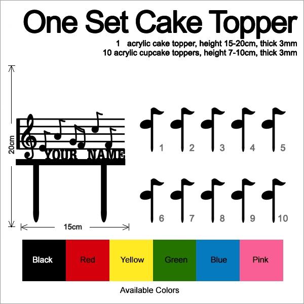 Music Note Topper Cake โน ตเพลง