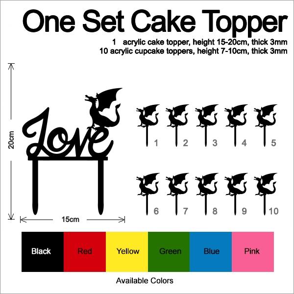 Desciption Love Dragon Monster Cupcake