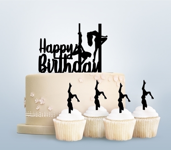 Desciption Happy Birthday Sexy Pole Dance Girl Cupcake