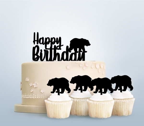 Desciption Happy Birthday Polar Bear Cupcake