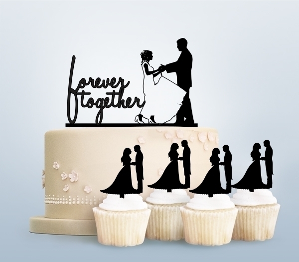 Desciption Forever Together Marry Bride Groom Cupcake