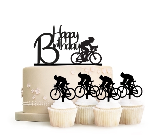 Topper Happy Birthday Bicycle Sport